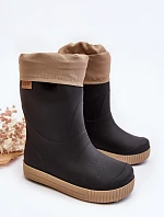 Snow Wave Gokids 981 Black-Beige Detské topánky s podšívkou