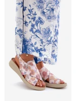 Sandały Damskie Z Eko Skóry W Kwiaty Multikolor Tosmelia Sandały Damskie Z Eko Skóry W Kwiaty Multikolor Tosmelia