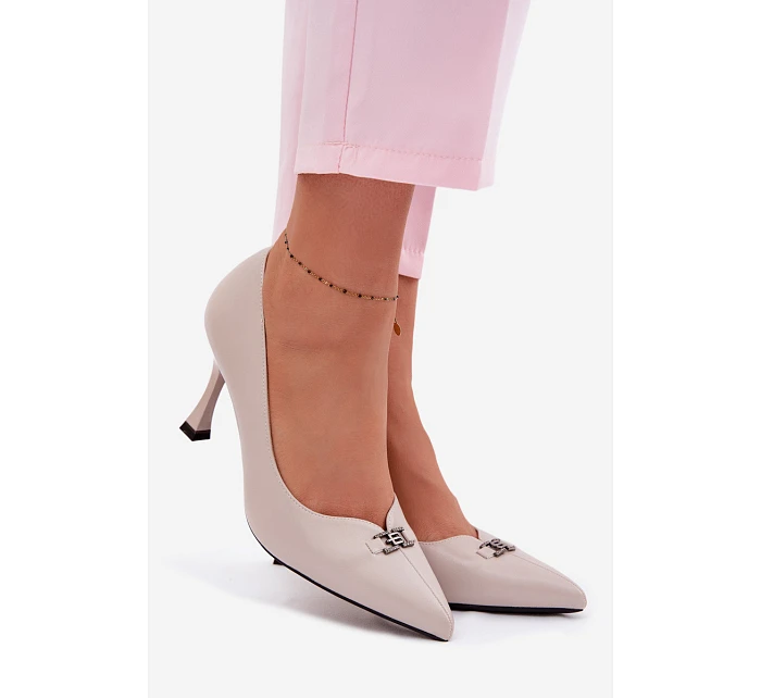 Lodičky Vinceza s ozdobným detailem Světle šedé