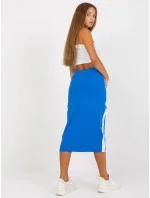 Dámska tepláková sukňa RV SD 8073.73P Tmavomodrá s bielou - Rue Paris