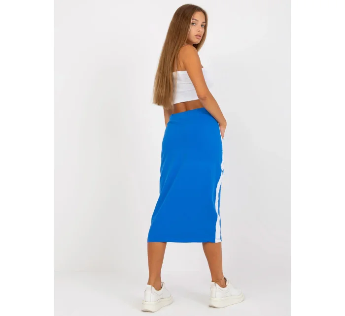 Dámska tepláková sukňa RV SD 8073.73P Tmavomodrá s bielou - Rue Paris