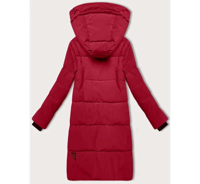 Prošívaná dámská zimní bunda ve vínové bordó barvě model 21248072 - LHD