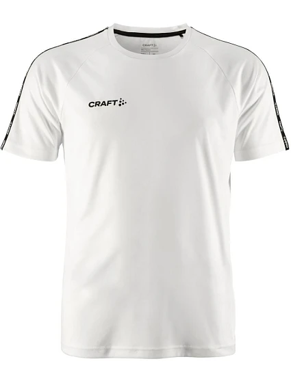 Craft Teamwear Squad Go Contrast Jersey M Pánske kontrastné športové tričko 82.2725 biele Craft Teamwear Squad Go Contrast Jersey M Pánske kontrastné športové tričko 82.2725 biele