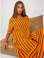 Dámske šaty DHJ SK 3243 oranžové
