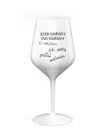 SVAŘÁČEK - biely nerozbitný pohár na víno 470 ml