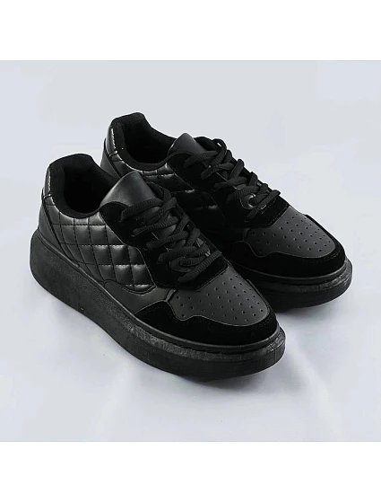 Černé dámské šněrovací sportovní polobotky model 17098925