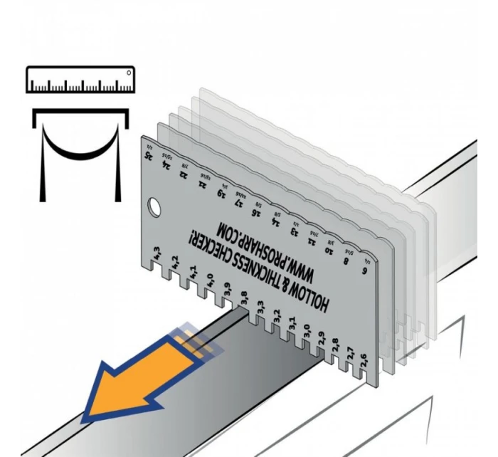 Meradlo hrúbky a hĺbky ostria Prosharp