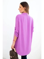 Blúzka s dlhšou zadnou časťou fialová Blúzka s dlhšou zadnou časťou fialová