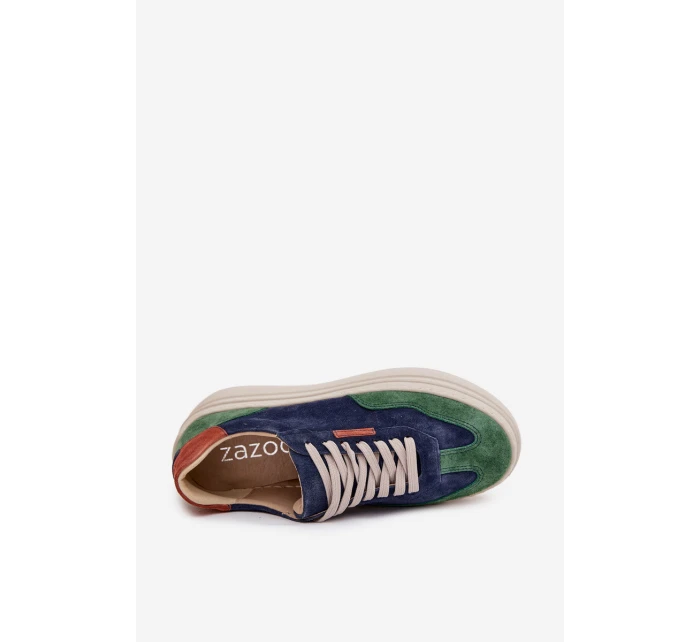 Semišové dámské tenisky na platformě model 21711172 - Zazoo Semišové dámské tenisky na platformě model 21711172 - Zazoo