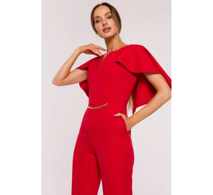M670 Kombinéza s volánikmi - červená