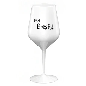 PAN BOŽSKÝ - bílá nerozbitná sklenice na víno 470 ml PAN BOŽSKÝ - bílá nerozbitná sklenice na víno 470 ml