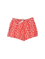 Pánske kúpacie kraťasy KM00802 0GM červená/biela - Calvin Klein