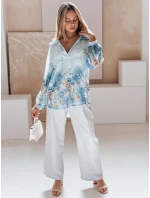 Dámské kalhoty se širokými nohavicemi šedá Dstreet model 21987428 - FashionStreet