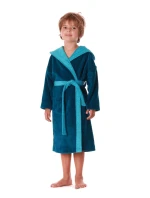 Detský župan Tampa duo s kapucňou 9159 petrol - Vestis Detský župan Tampa duo s kapucňou 9159 petrol - Vestis