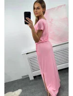 Viskózové šaty s kapsami světle růžová Viskózové šaty s kapsami světle růžová