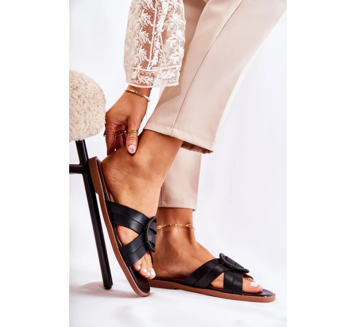 Dámské módní černé pantofle model 21586566 - Boto