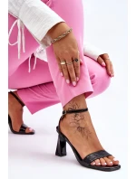 Lakierowane Sandały Na Obcasie Czarne Owen