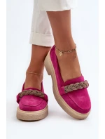Dámské semišové mokasíny s ozdobou model 21652525 - Zazoo