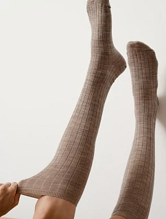 Dámske podkolienky MERINO WOOL s pruhom 130
