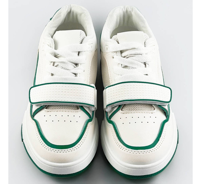 Bielo-zelené dámske dvojfarebné tenisky "adidasky" (AD-585)