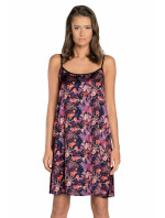 Saténová košilka negližé model 16167033 fialová květiny - Italian Fashion