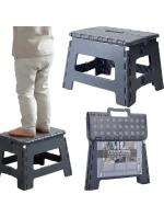 PROTIŠMYKOVÁ SKLADACIA STOLIČKA SIVÁ