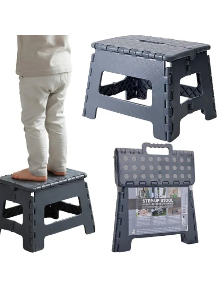 PROTIŠMYKOVÁ SKLADACIA STOLIČKA SIVÁ