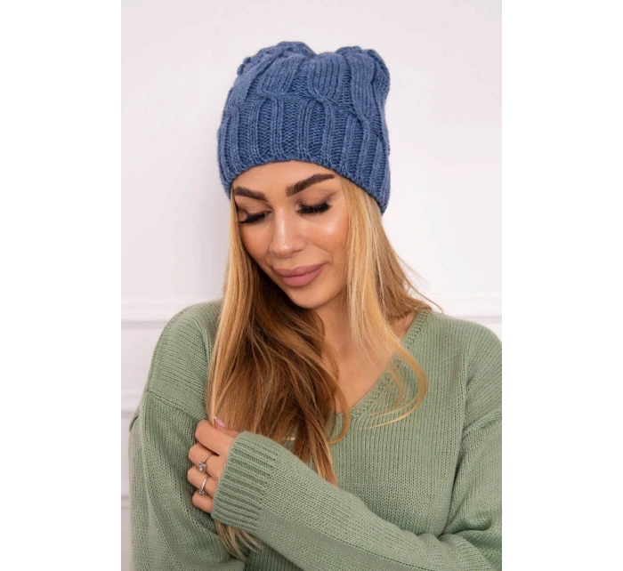 Fleecová čiapka Iwona K221 denim