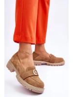 Eleganckie Zamszowe Mokasyny Ciemnobeżowe Laverne Eleganckie Zamszowe Mokasyny Ciemnobeżowe Laverne