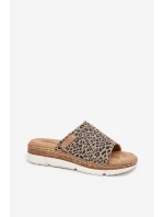 Klapki Damskie Na Koturnie Panterka Norozi