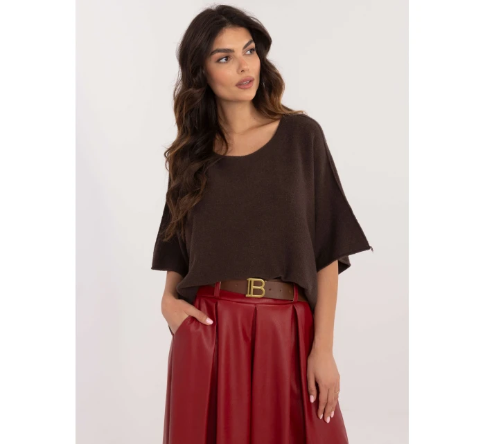 Sweter IT SW model 21877691 ciemny brązowy - FPrice