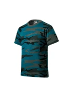 Maskovacie tričko kamufláž petrol