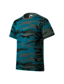 Maskovacie tričko kamufláž petrol