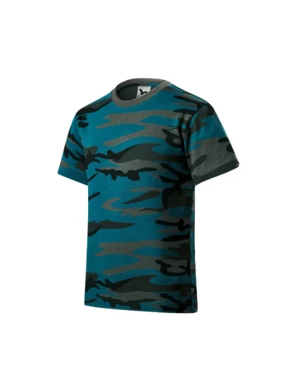 Maskovacie tričko kamufláž petrol