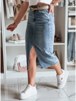 Džínová midi sukně s rozparkem modrá Dstreet model 21985611 - FashionStreet