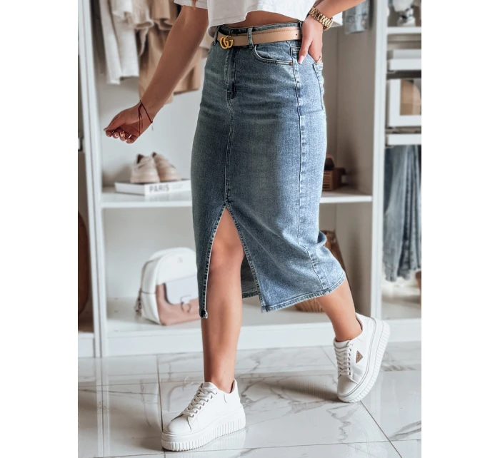 Džínová midi sukně s rozparkem modrá Dstreet model 21985611 - FashionStreet