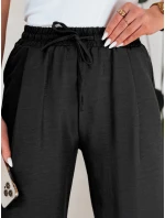 Dámské kalhoty se širokými nohavicemi černé Dstreet model 21987408 - FashionStreet