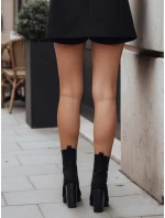 Dámské semišové kozačky na podpatku černé Dstreet model 21994566 - FashionStreet
