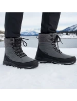 Zimné snehové topánky nepremokavé šedé DK
