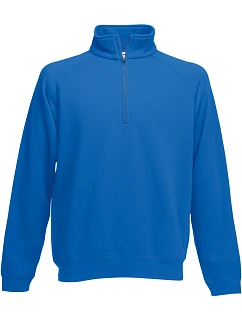 Fruit of the Loom Premium Zip Neck Sweat Mikina s 1/4 zipsom 16.2032 kráľovská modrá