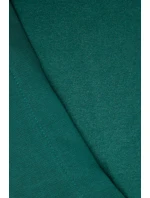 Šaty s kapucňou a bočným rázporkom tmavo zelené