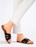 Krásné nazouváky dámské černé bez podpatku Krásné nazouváky dámské černé bez podpatku