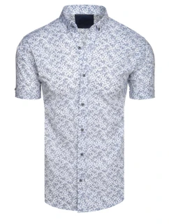Pánské bílé tričko s krátkým rukávem Dstreet model 21989529 - FashionStreet