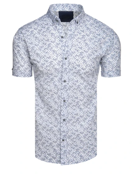 Pánské bílé tričko s krátkým rukávem Dstreet model 21989529 - FashionStreet