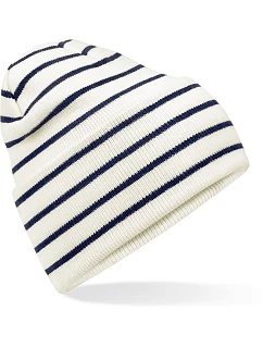 B Pletená čepice s pruhy a manžetou 53.0 soft navy model 22432909 - Beechfield