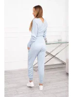 Dvojdielna súprava svetrov v modrej farbe