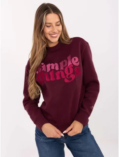 Mikina D10608BC02801A4NO bordová