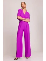 Kombinéza se širokými nohavicemi a výstřihem model 20966145 - STYLOVE Kombinéza se širokými nohavicemi a výstřihem model 20966145 - STYLOVE