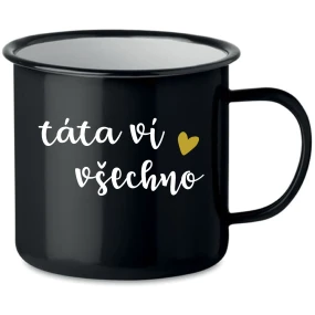 TÁTA VÍ VŠECHNO - černý plecháček 350 ml TÁTA VÍ VŠECHNO - černý plecháček 350 ml