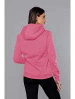 Tmavě růžová dámská tepláková mikina model 18340719 - J.STYLE Tmavě růžová dámská tepláková mikina model 18340719 - J.STYLE